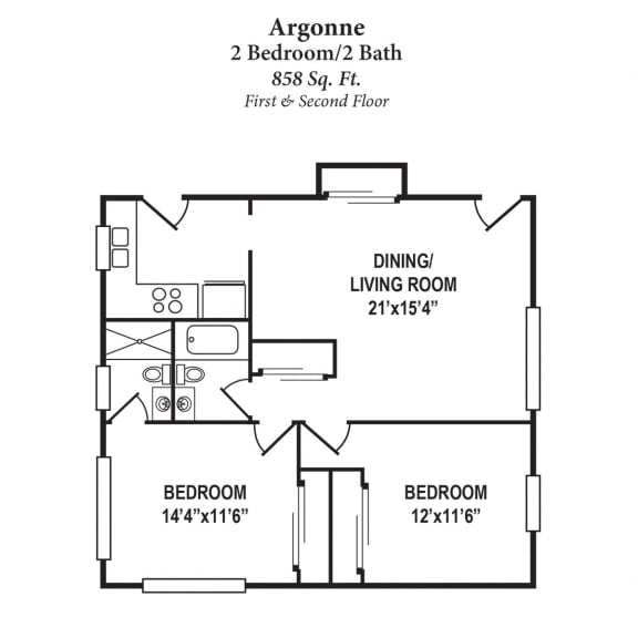 Floor Plans of Forest Park Apartments in Forest Park, OH
